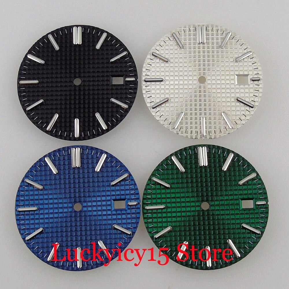 31.7MM Accessories Watch Black/Blue/Silver/Green Dial With Date Display Window