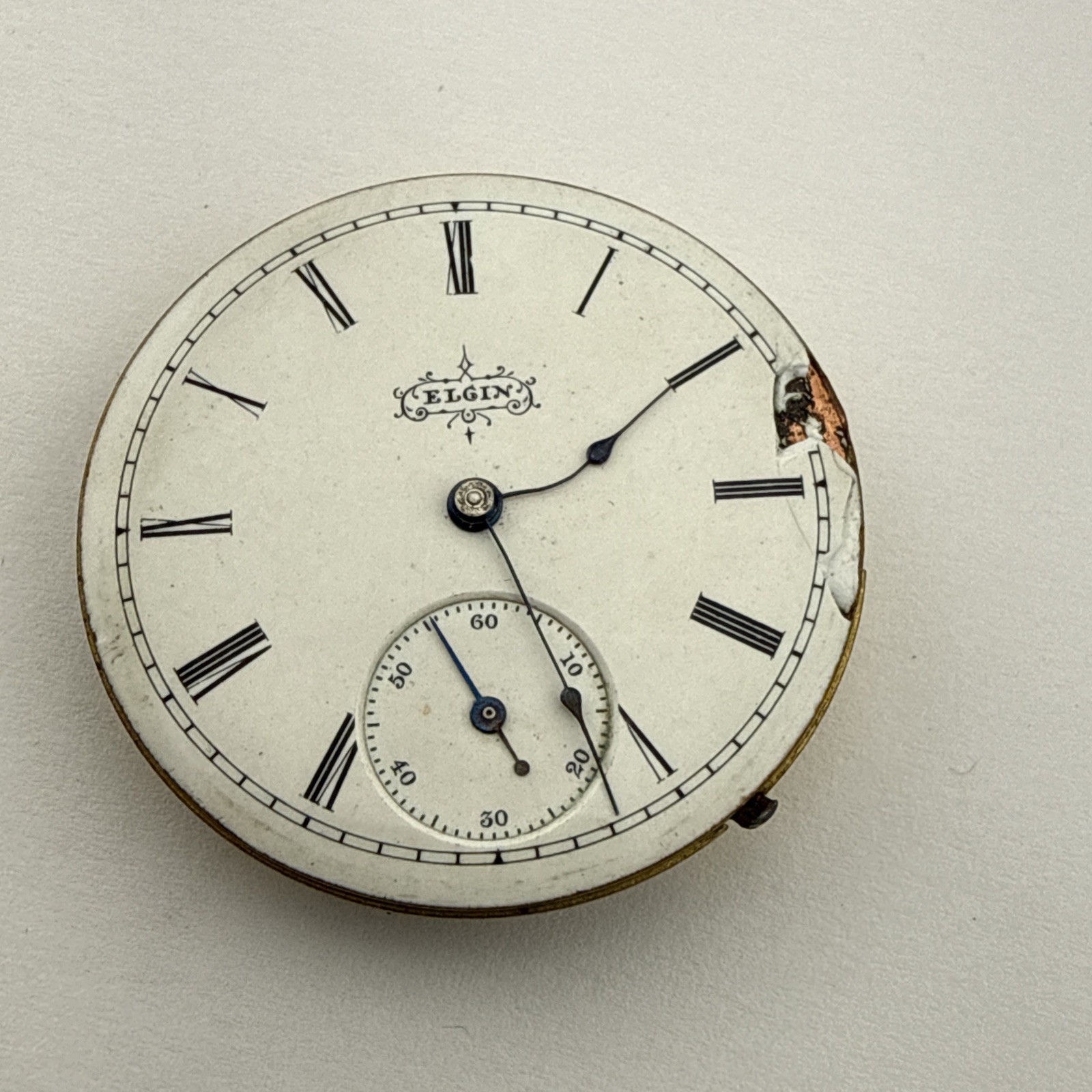 Elgin Pocket watch movement Grade 94 6 size hunting 11 jewel – Good Balance