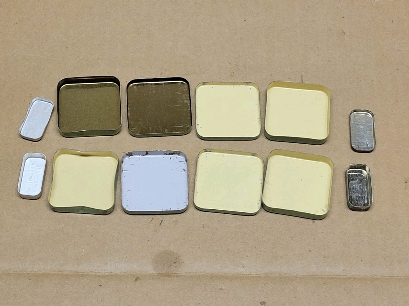 4 International Dial Co Watchmaker Small Parts Storage Tins Metal Tin + 2 Extra