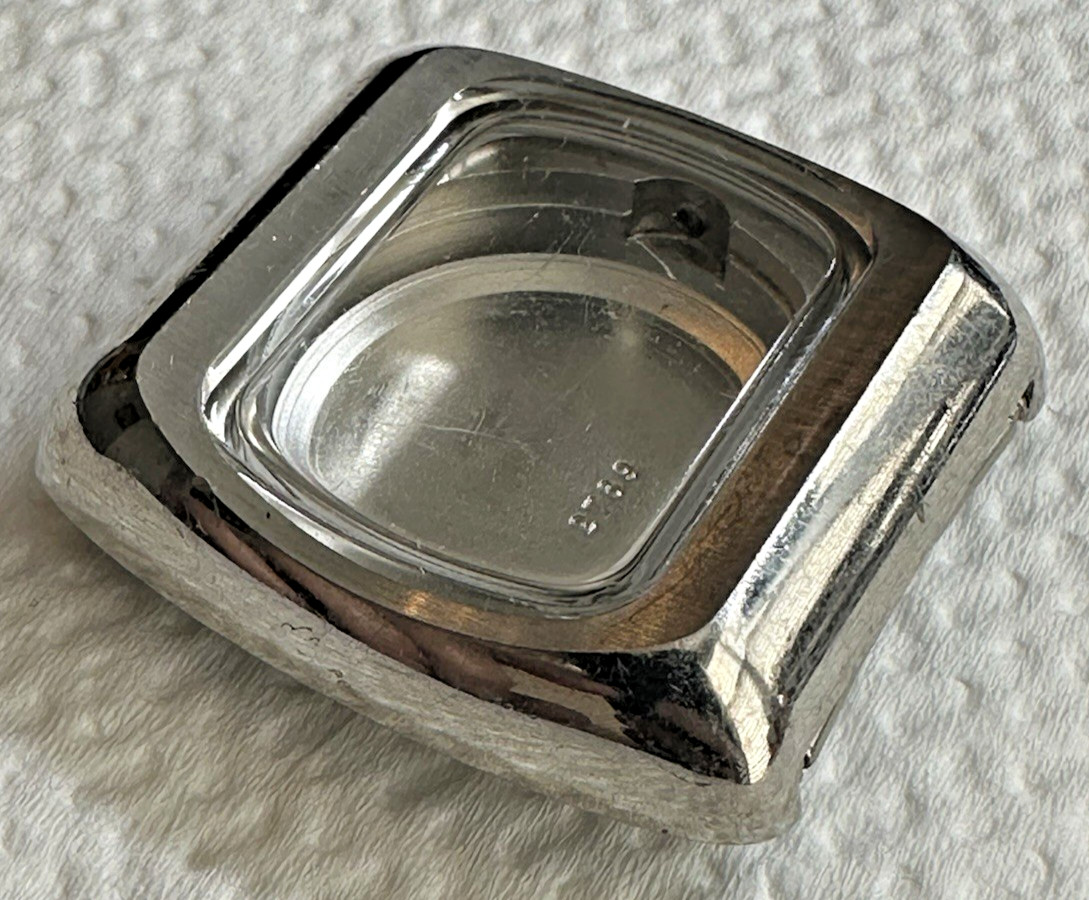 1970s TECHNOS 2789 5437 Men’s Watch Case w/ Crystal Watchmakers D55