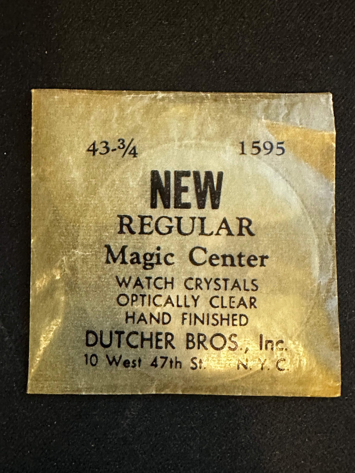 Dutcher Bros 43¾ Pocket Watch Crystal 40.5mm (1.595″) – New
