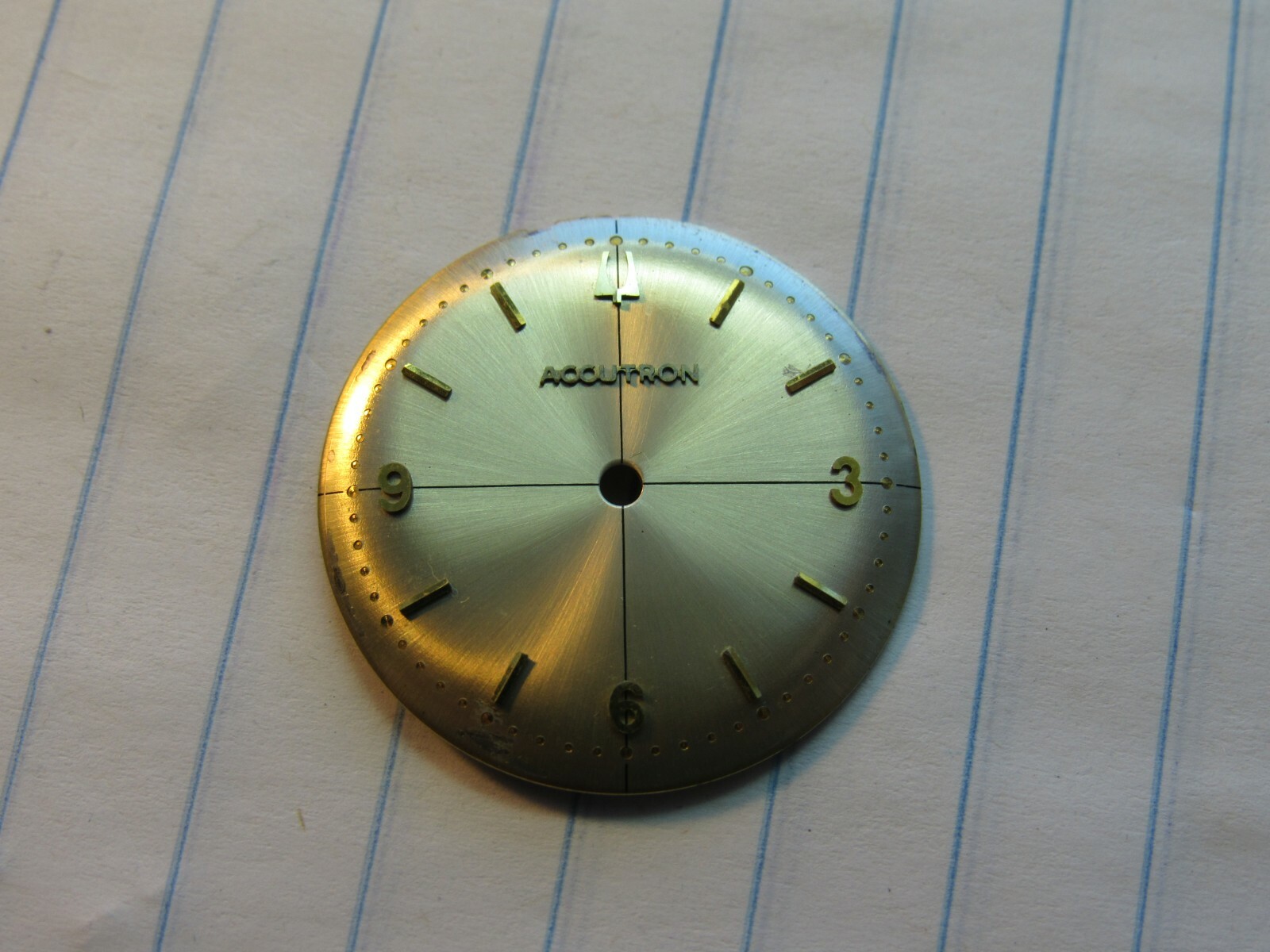 BULOVA ACCUTRON 214 Mens CROSSHAIRS WATCH DIAL Vintage 1960s – 1970s (X)