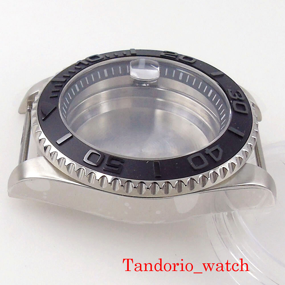 New For NH35 NH36 Silver Color Sapphire Glass 40mm Watch Case with chapter ring