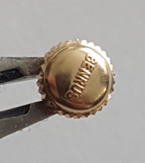 Benrus Water Resistant Gold Plated Crown