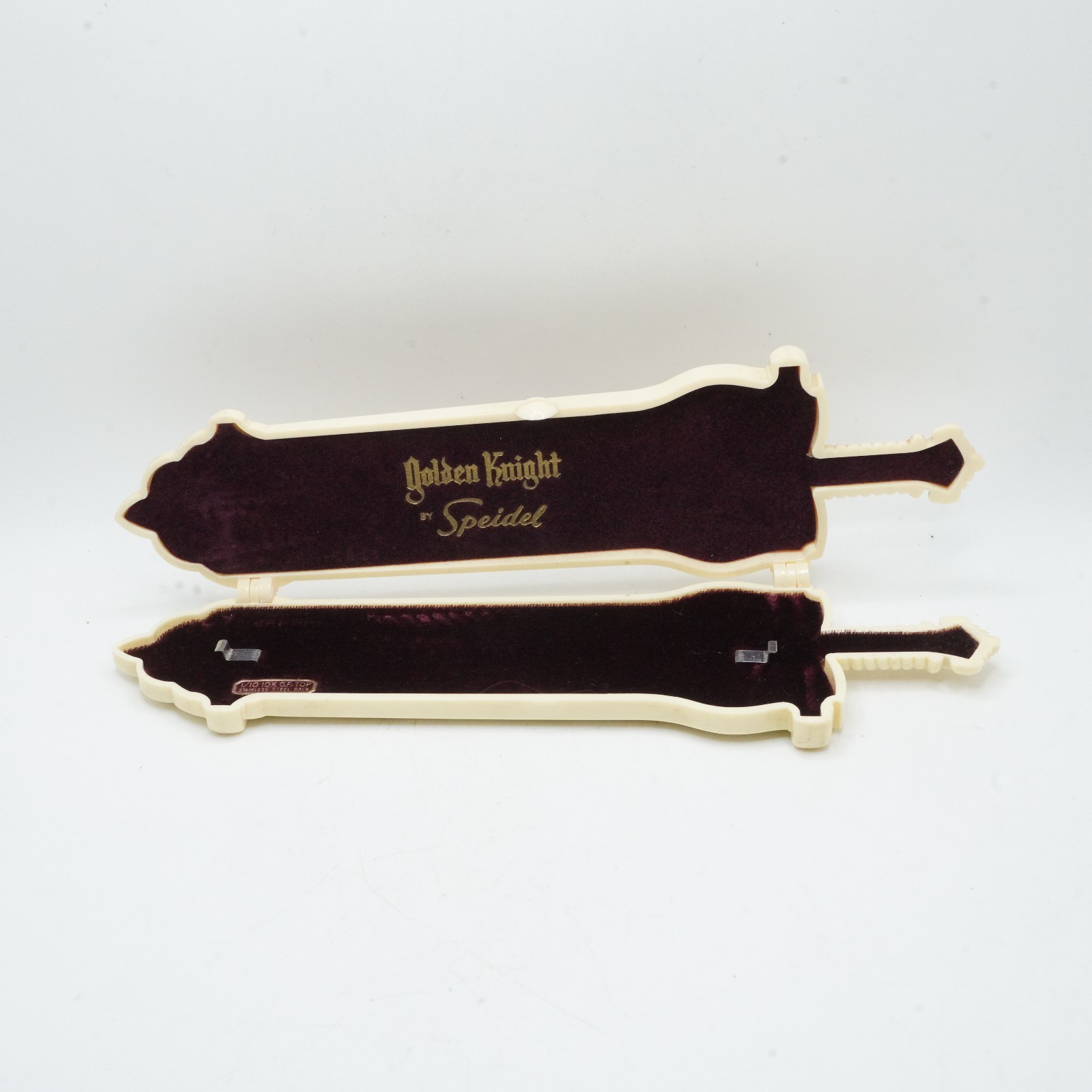 Vintage Speidel Golden Knight Sword Shaped Watch Band Case Only