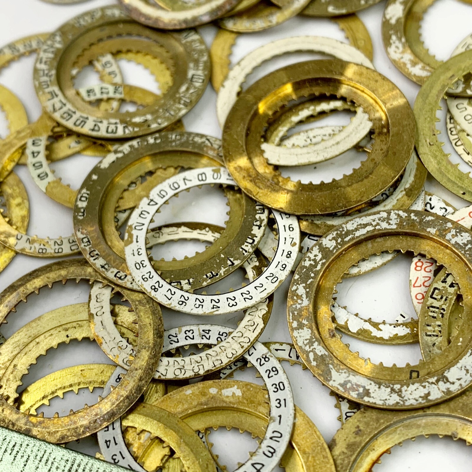 25 Calendar Day Date Dial Disc Number Watch Part Steampunk Watchmaker Lot Repair