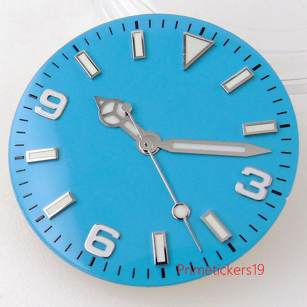 29mm Green Lume Watch Dial Fit NH35 NH36 MIYOTA 82 Series MINGZHU2813 ETA2836