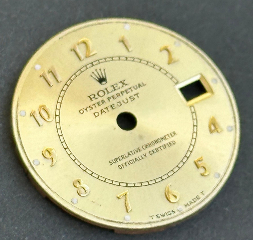 Vintage Rolex Oyster Perpertual Datejust Watch Boiler Gauge Dial 26mm Case