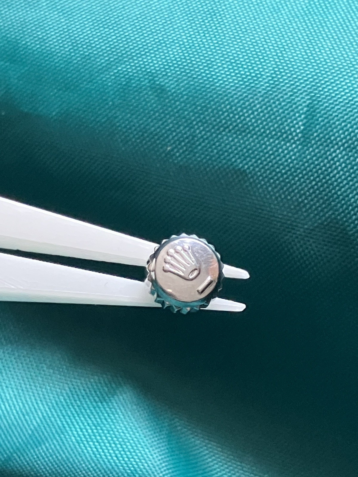 Genuine Rolex 6mm Steel twin lock Crown for Datejust 36 41 Etc. Preowned