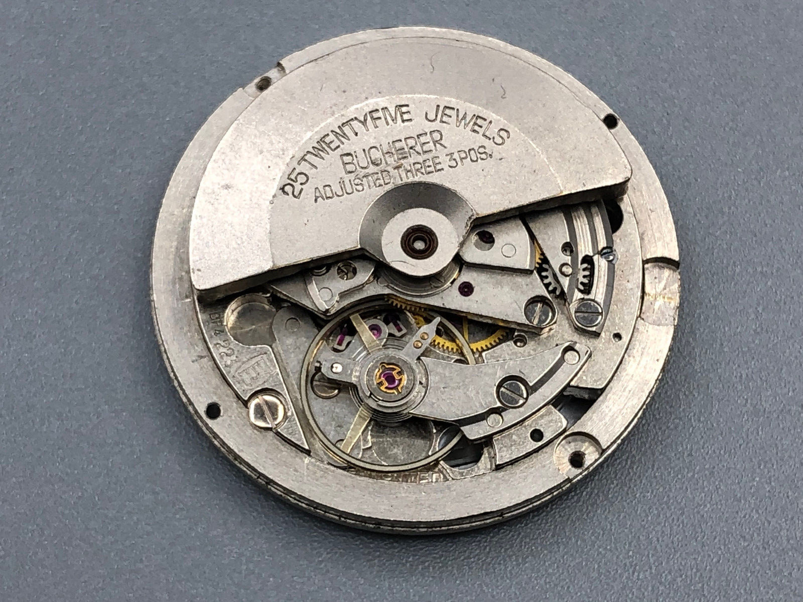FB FORSTER CAL. 223 VINTAGE AUTOMATIC WATCH MOVEMENT BUCHERER AS IS PARTS REPAIR