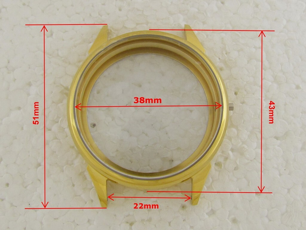 Gold Steel Case NEW!! for Movement IWC Patek Philippe Omega Rolex Chopard Zenith