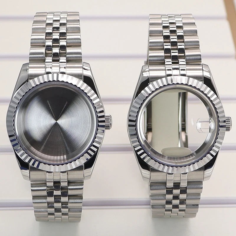 36/39mm Watch Cases Set Sapphire Glass For NH35 NH36 NH34 NH70 8215 Datejust