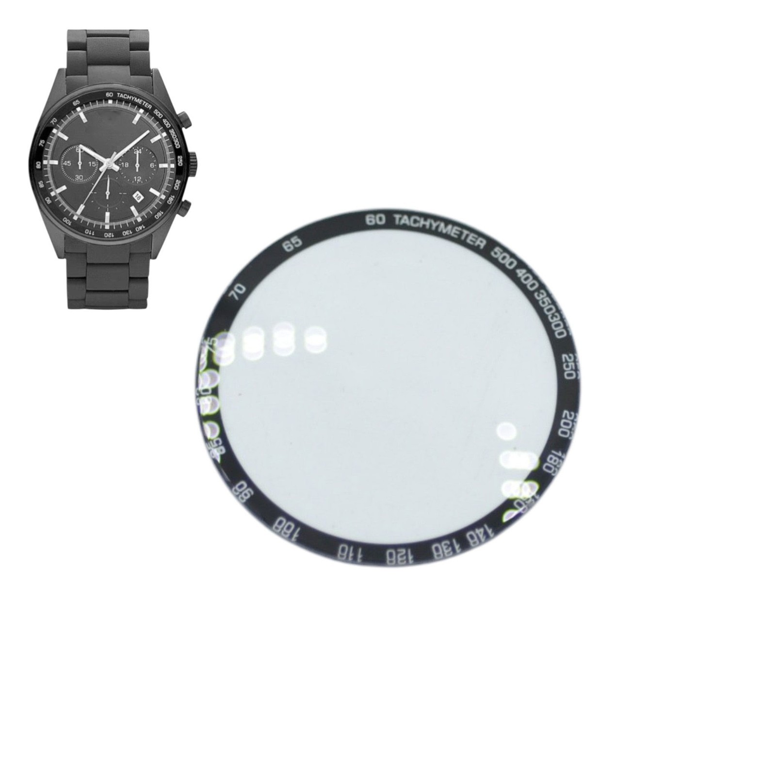 AR5981 Black Frame Watch Crystal For Emporio Armani