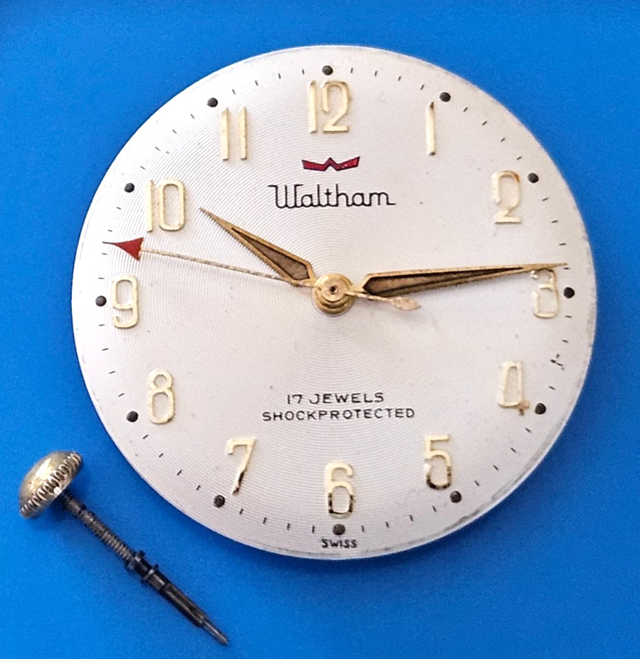 WALTHAM 1686 17J Watch Movement (REMOVED FROM GOLD CASE/BALANCE RUNS) lot76