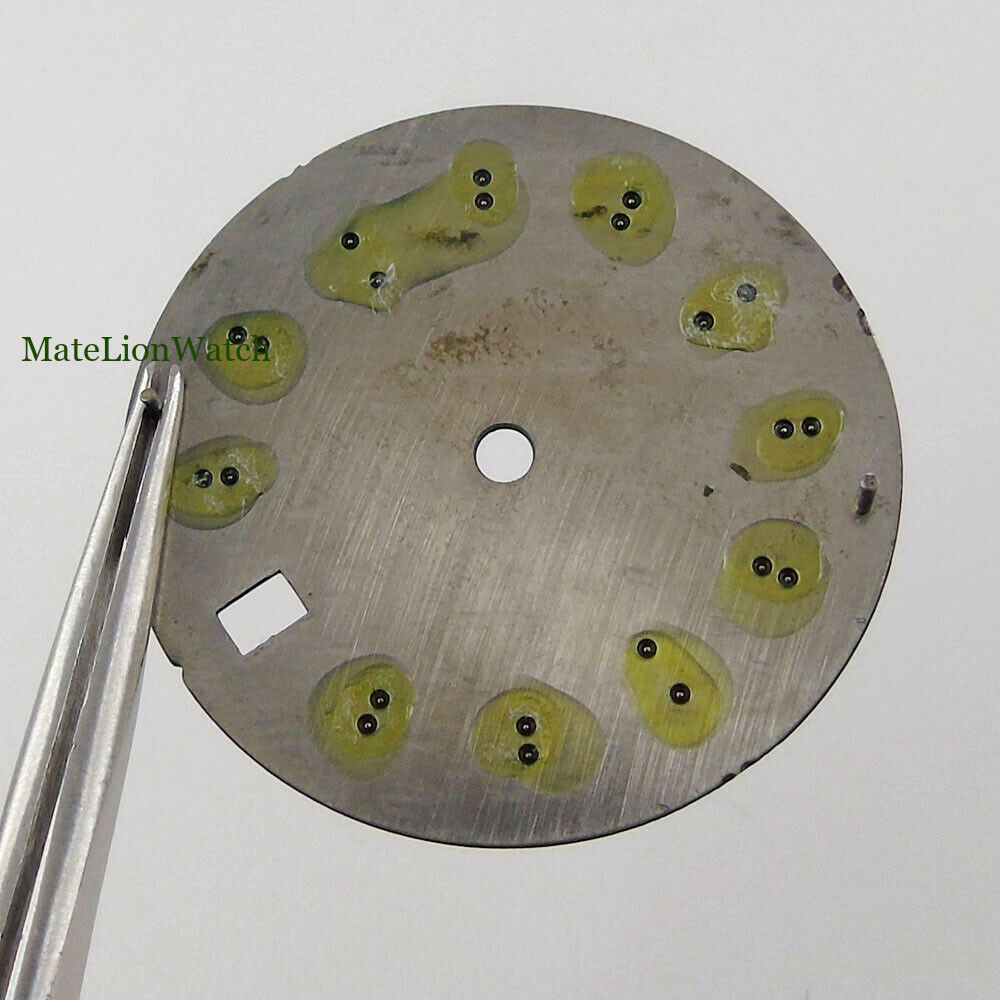 29mm Sterile Watch Dial Blue Faces Fit For NH35 NH35A Luminous Date Window
