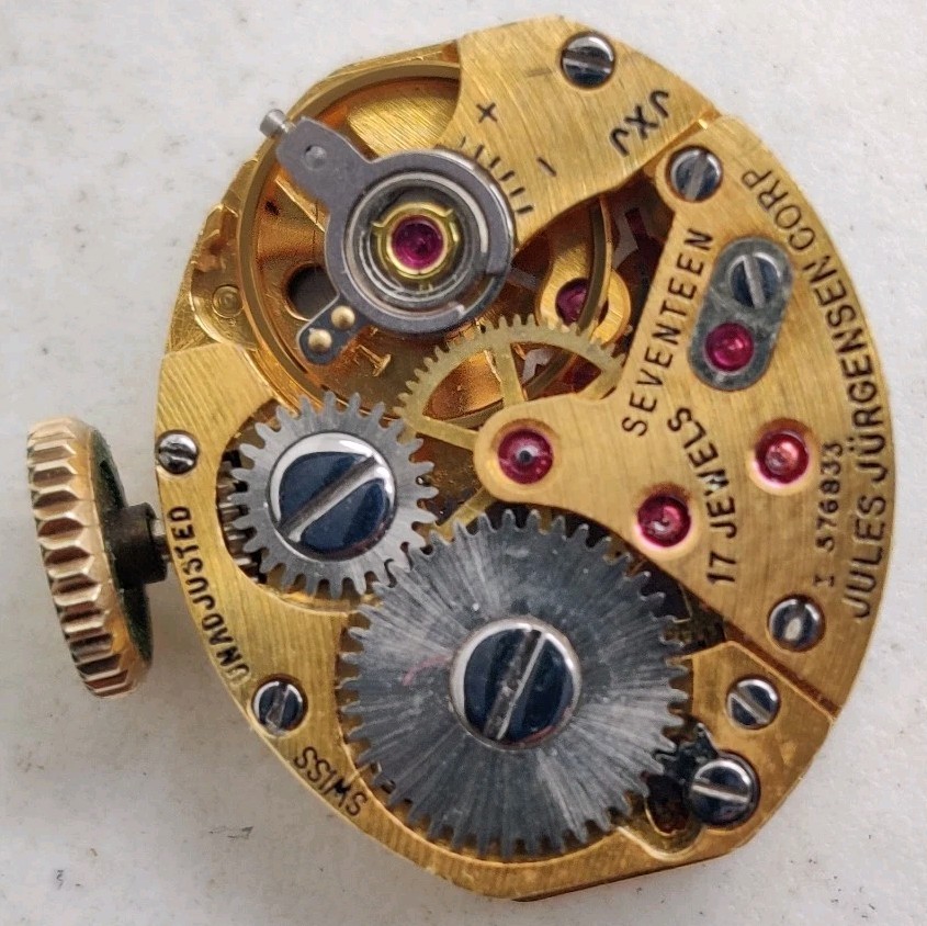 Rare Jules Jurgensen High Grade AS Cal. 1677 17 Jewel watch movement Running