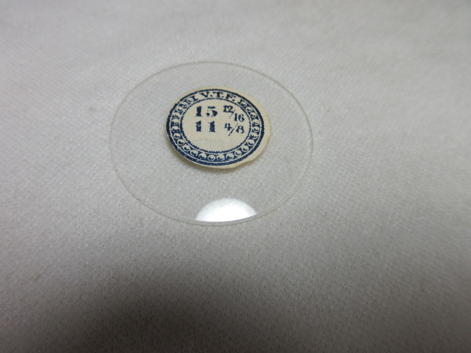 THICK GLASS POCKET WATCH CRYSTAL SIZE 15 12/16 WATCHMAKER REPLACEMENT PART #M15