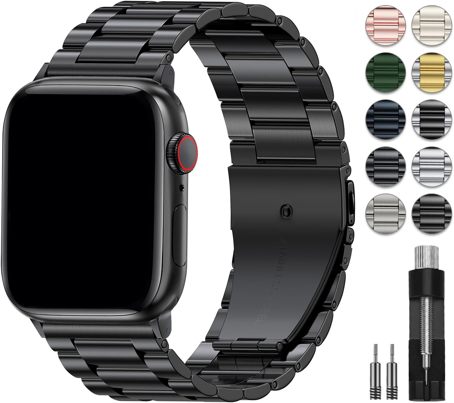 Metal Band Compatible with Apple Watch Bands for Men 49Mm 46Mm 45Mm 44Mm 42Mm 41