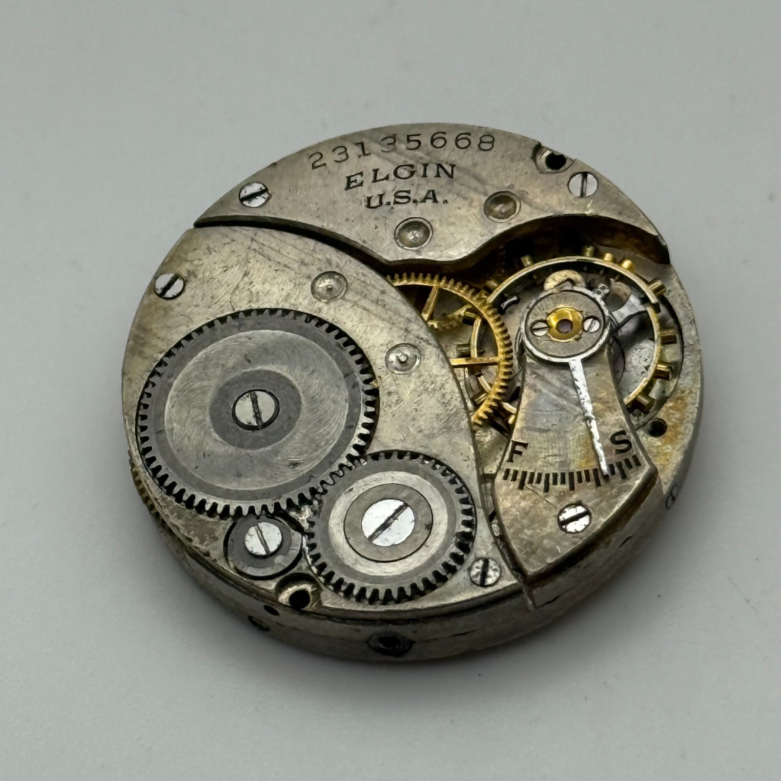 Elgin 463 Model 3 Watch Movement 1921 Antique American Parts Repair Spares 3/0s