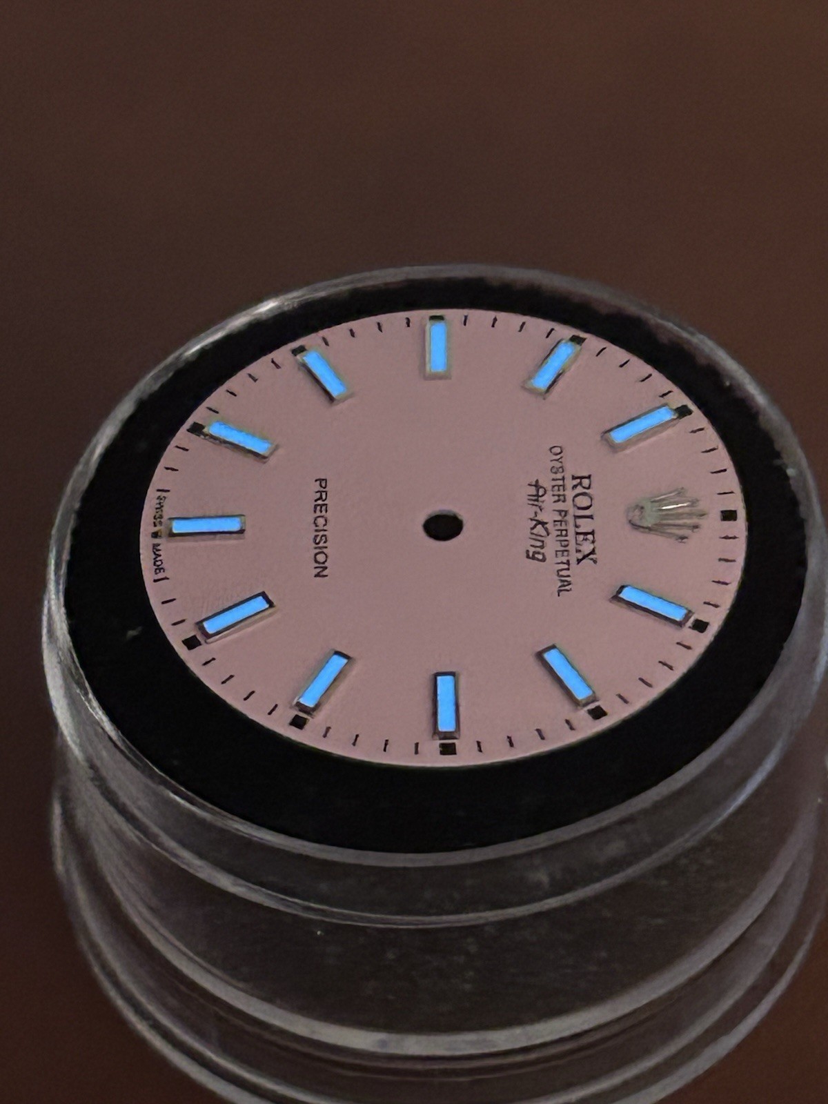 Rolex Air-King 34mm Watch Custom Pink Index Dial For 14000-14200-114200
