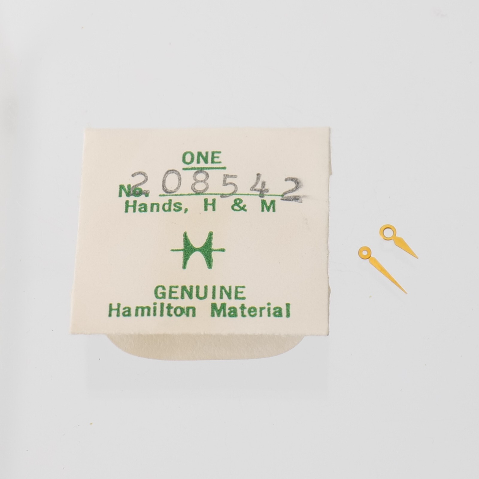 Hamilton Watch Hands No. 208542 Original Pair Hour Minute Watchmaker Parts (H22)