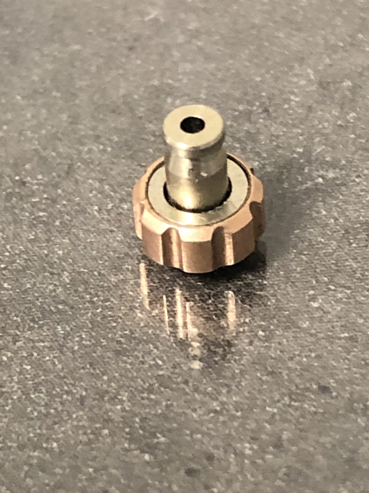 Omega Flat Feet NOS Watch Crown Original Pink Rose Gold Vintage 1,2mm Stem