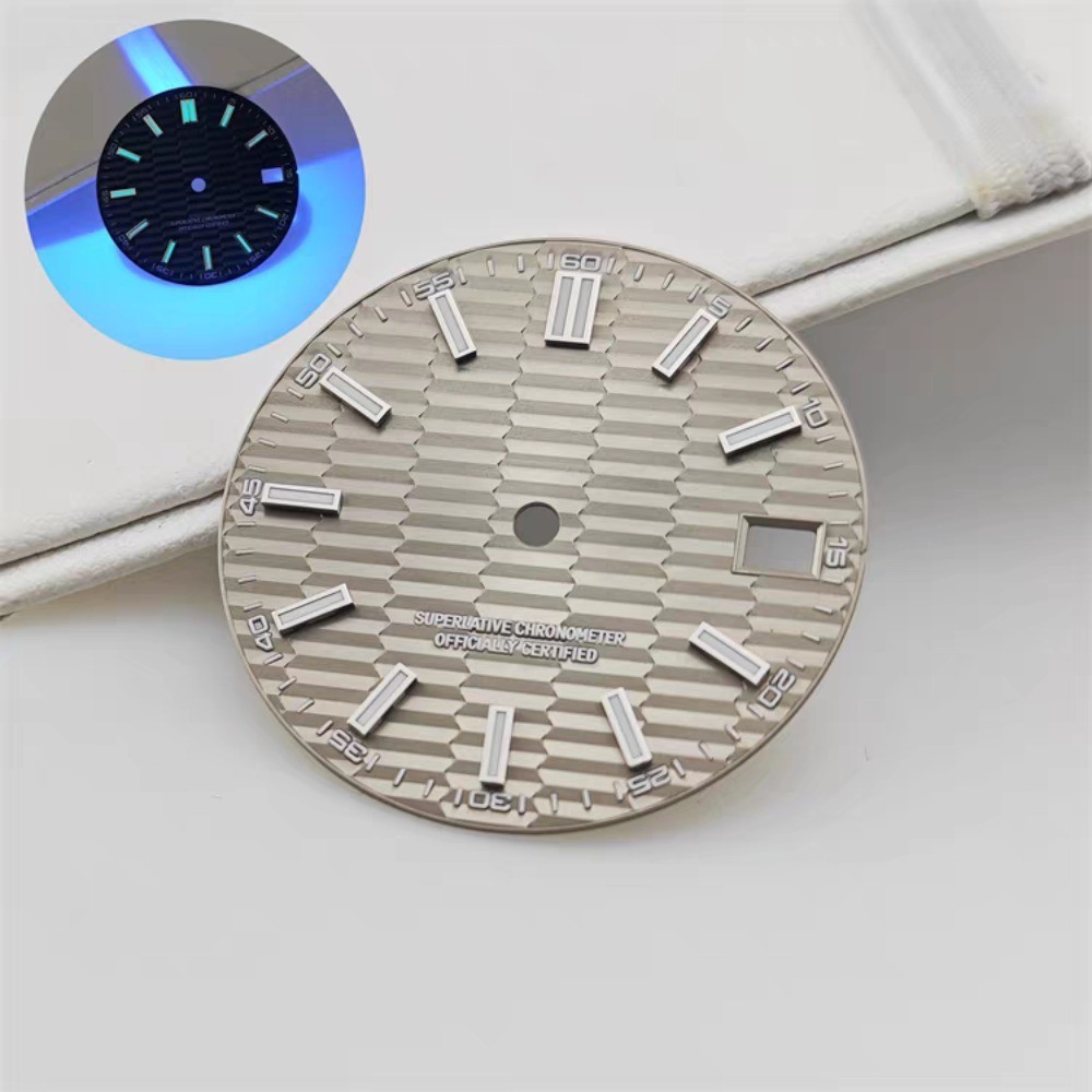 NH35 Dial 28.5mm Blue Stripe Dial Blue Luminous for NH35/36 Movement Watch Parts