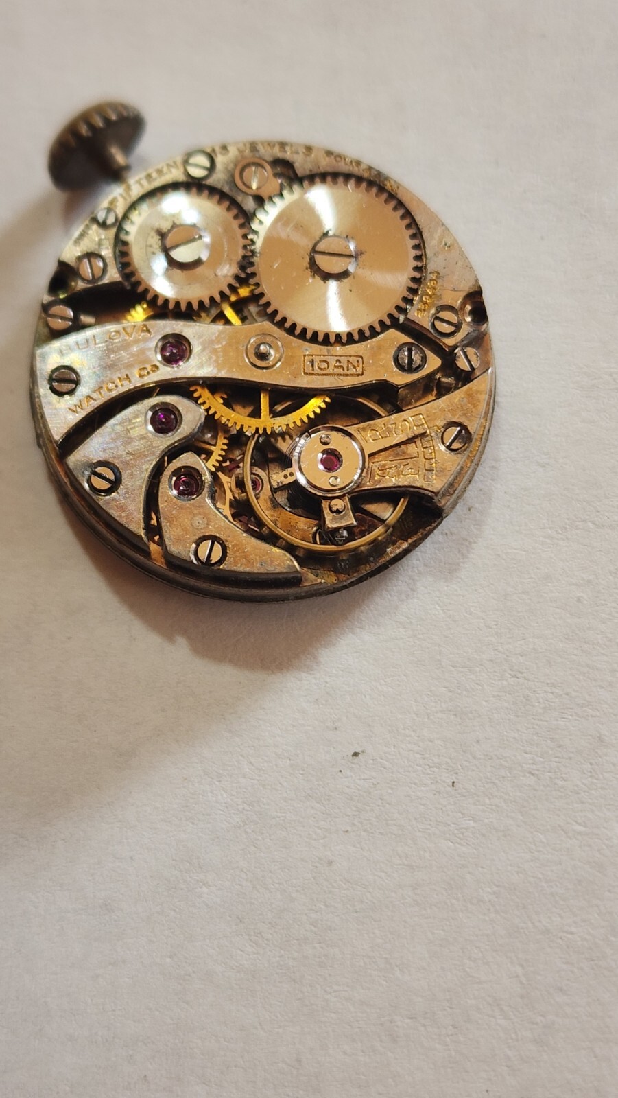 Vintage 14k supported by metal benrus with Bulova movement 4 parts or repairs K2