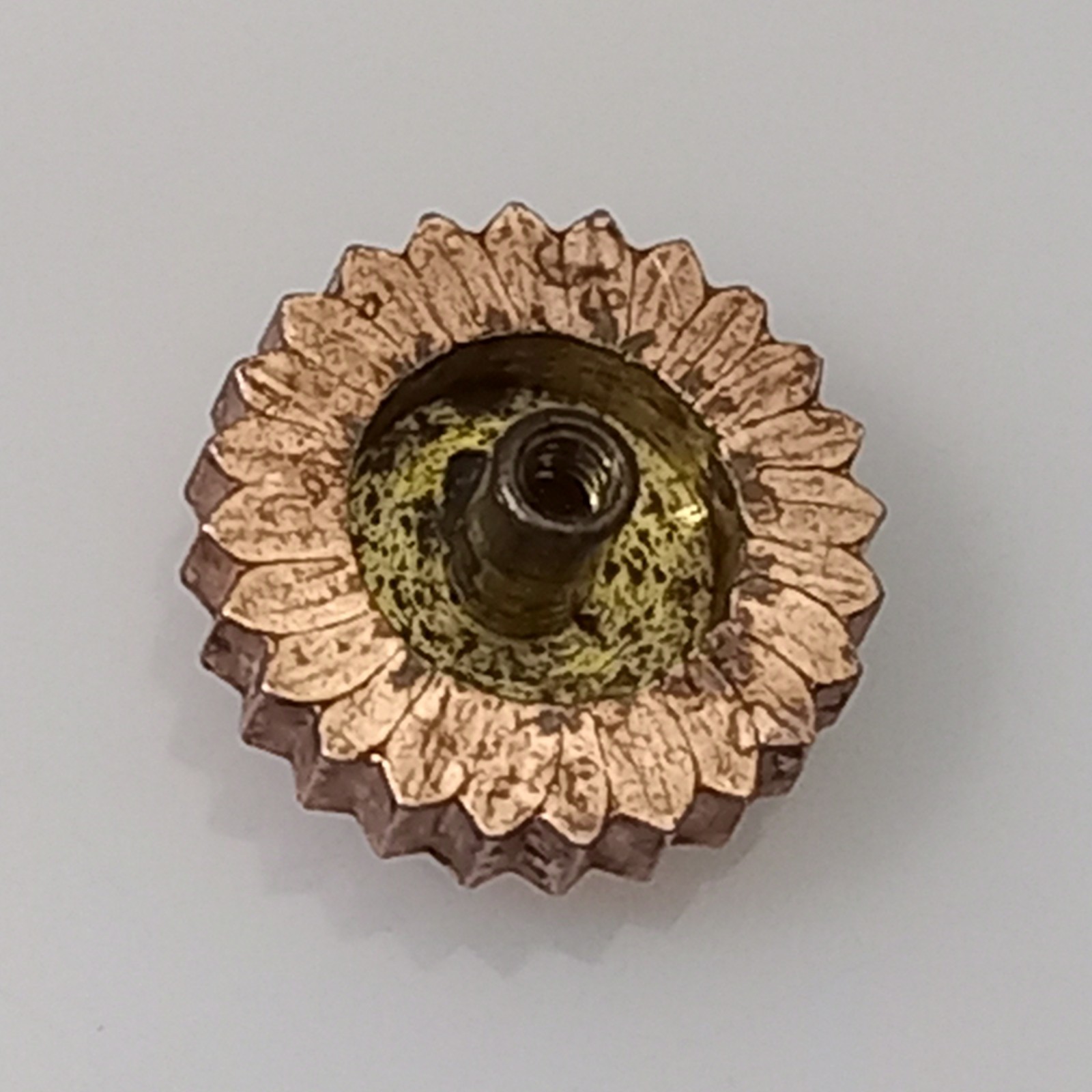 7.2mm Rose Gold Plate Crown For Vintage 1940-60s Swiss Watches Stem 0.9mm Tap 10