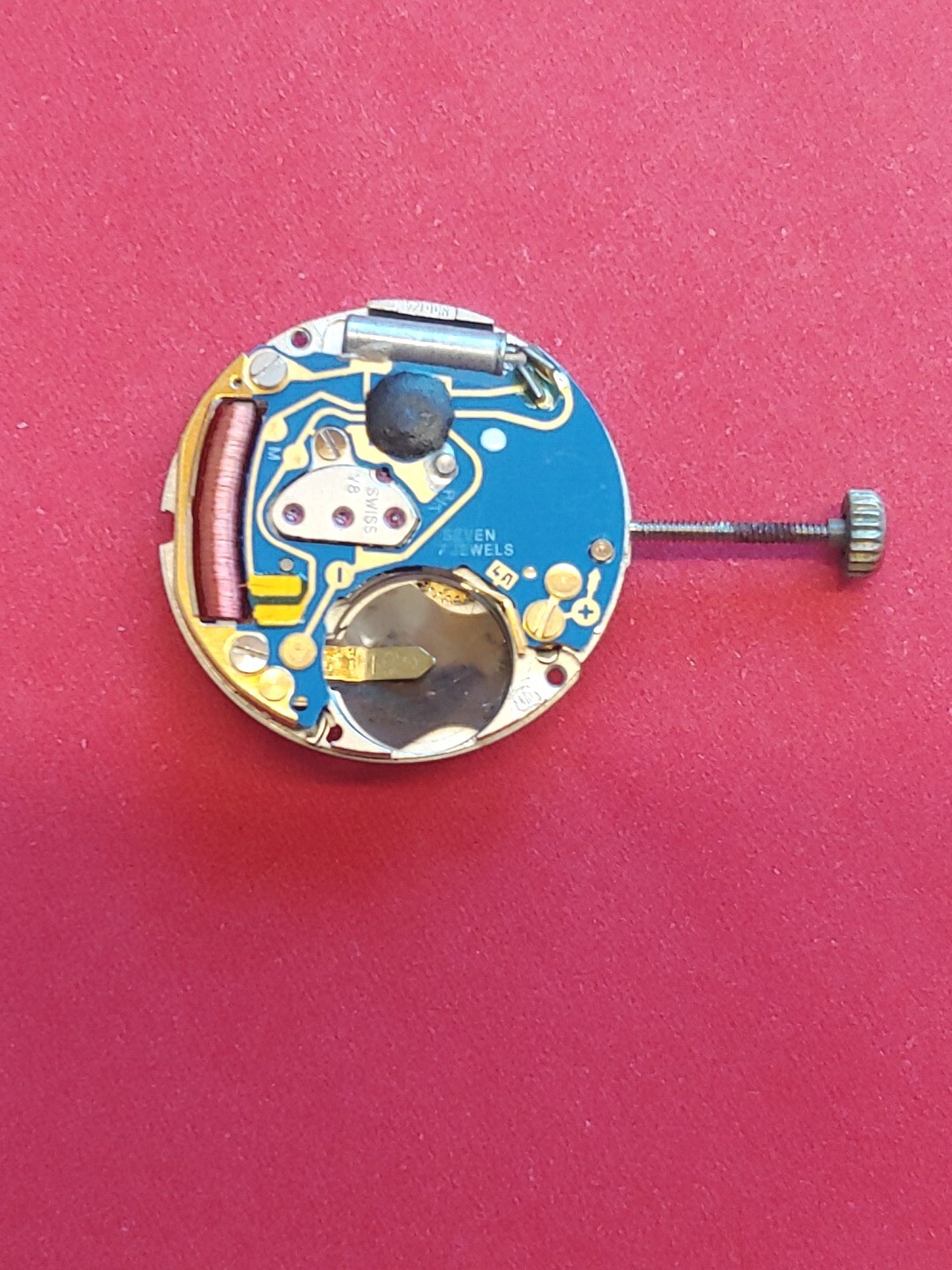 ETA 956.124 Swiss V8-7 Jewel Movement. Hamilton. Sets, Runs, Keeps Time 24 Hrs.