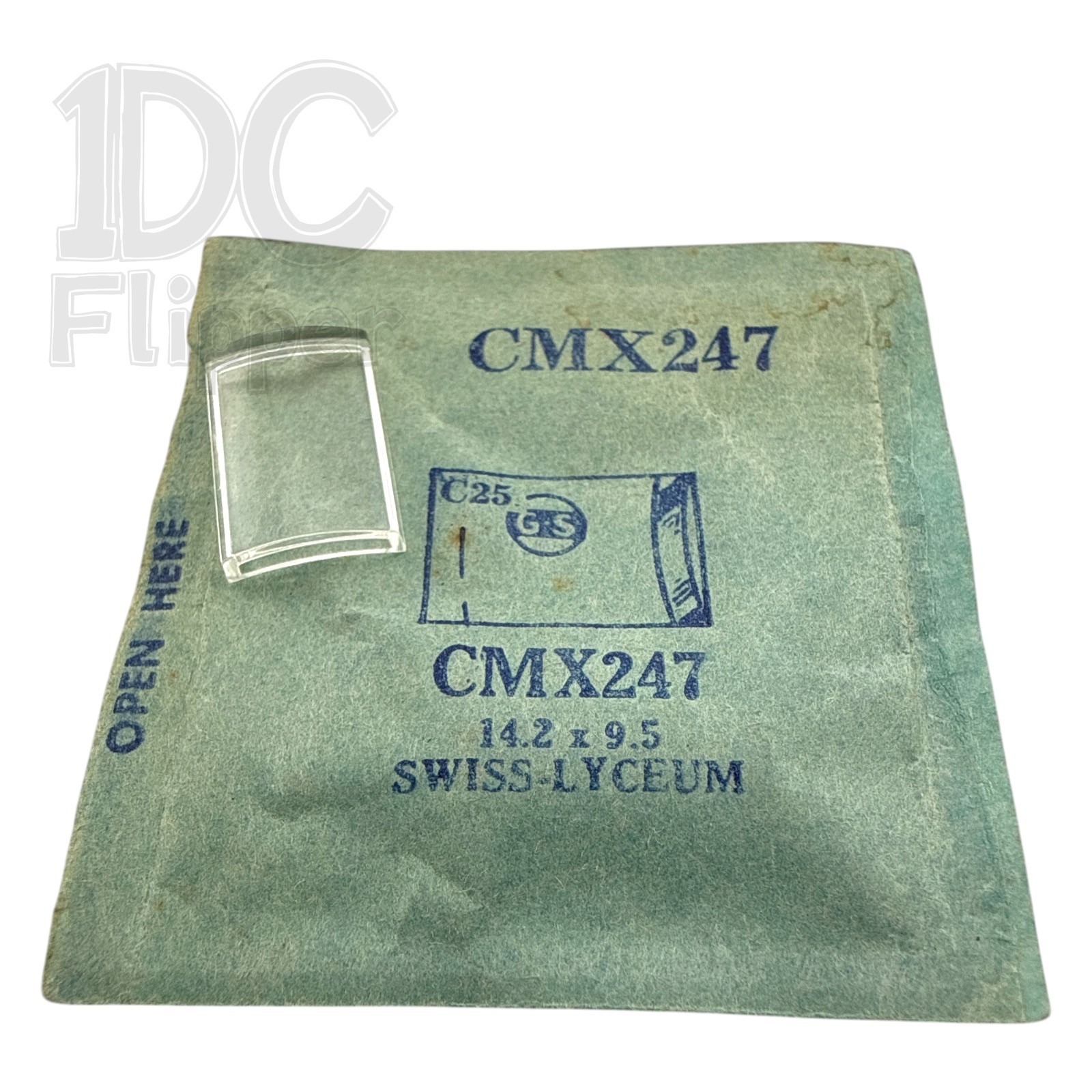 Lyceum Swiss Watch Crystal G-S CMX247 14.2 x 9.5mm Rectangle Shape Ladies Read!