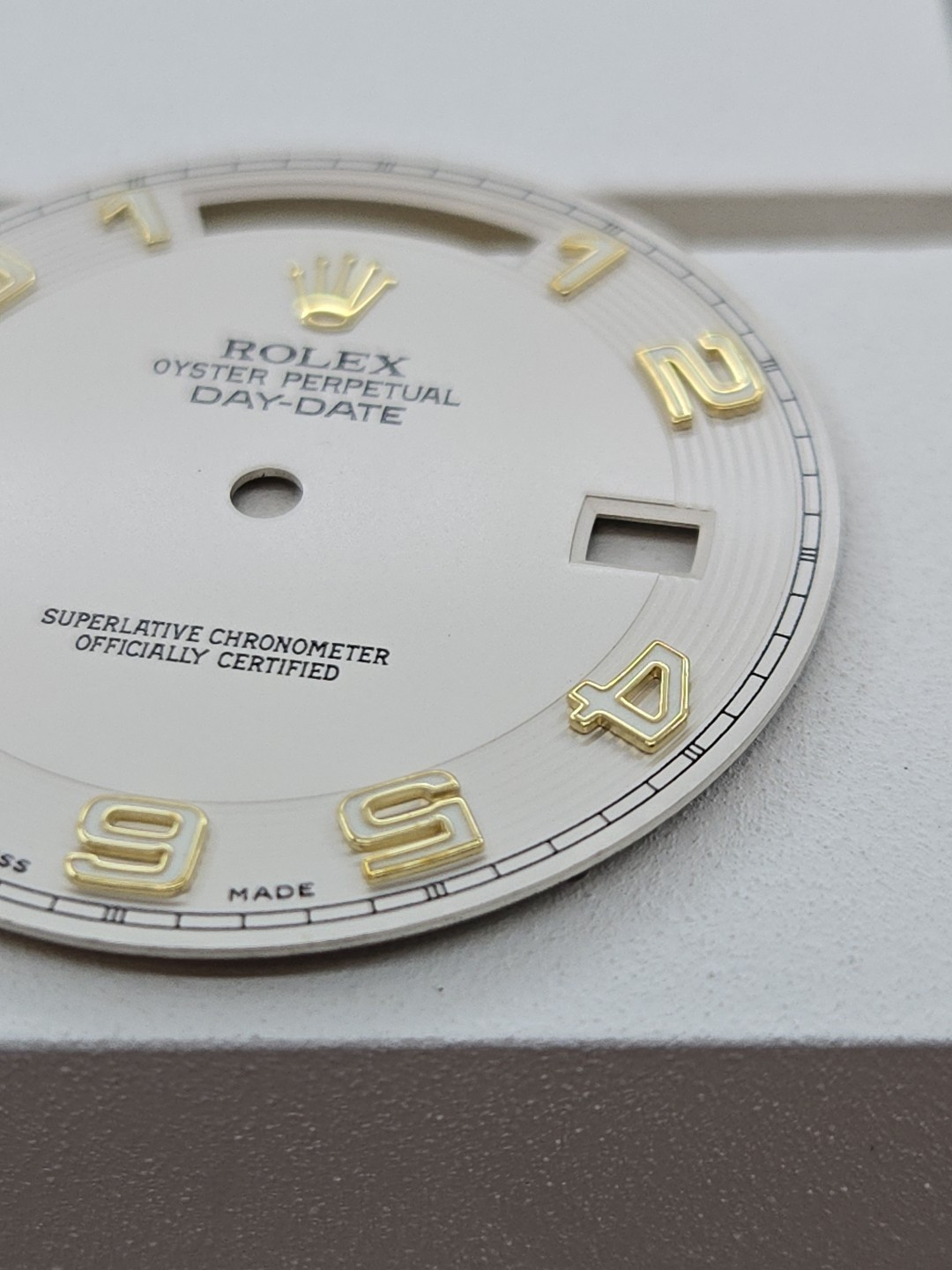 Rolex Dial,218238 President Day-Date Concentric,Ivory,New Old Stock Open Package