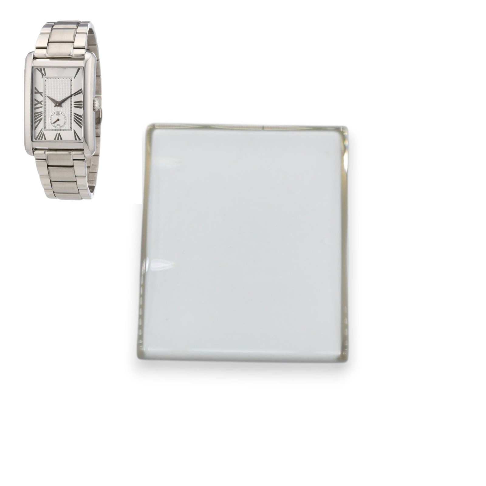 AR1607 Silver Frame Watch Crystal For Emporio Armani
