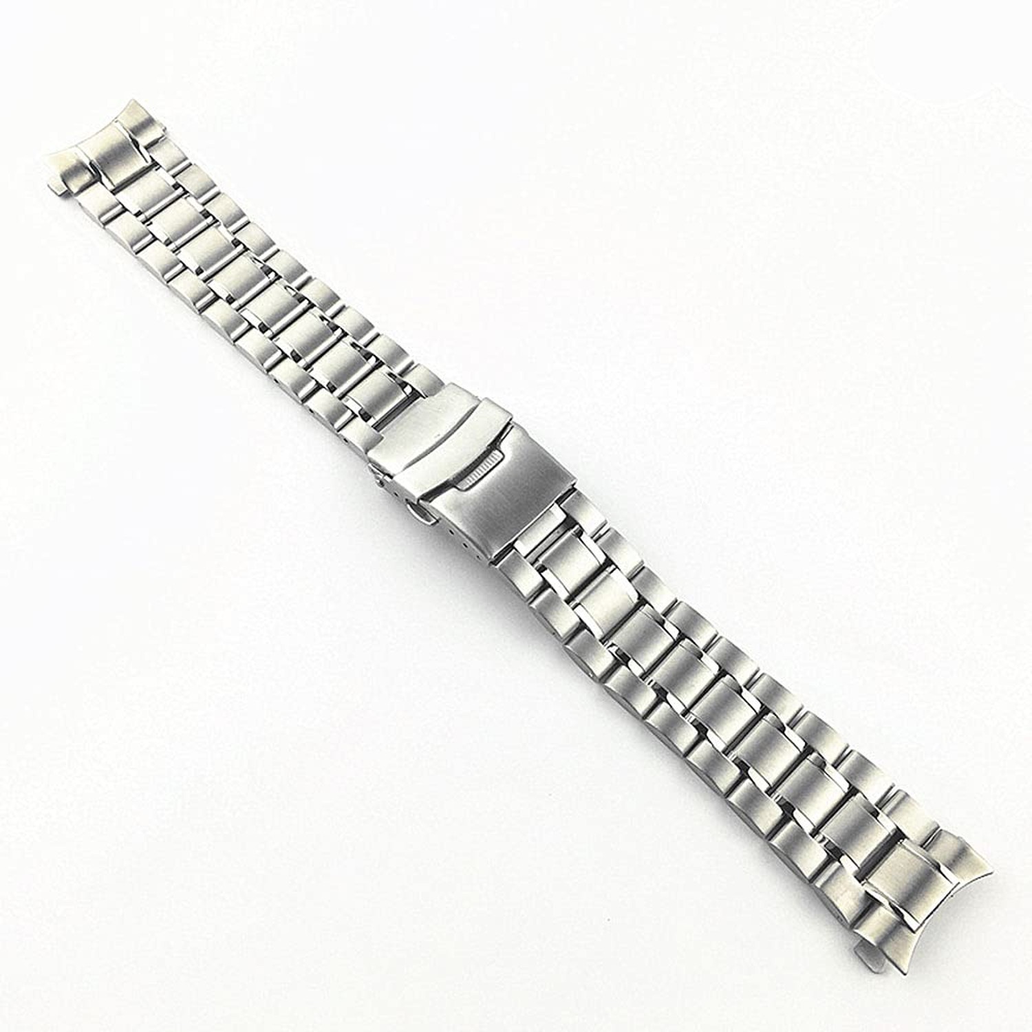 Curved End Replacement Watch Band 18mm 20mm 22mm 24mm Stainless Steel Watchba…