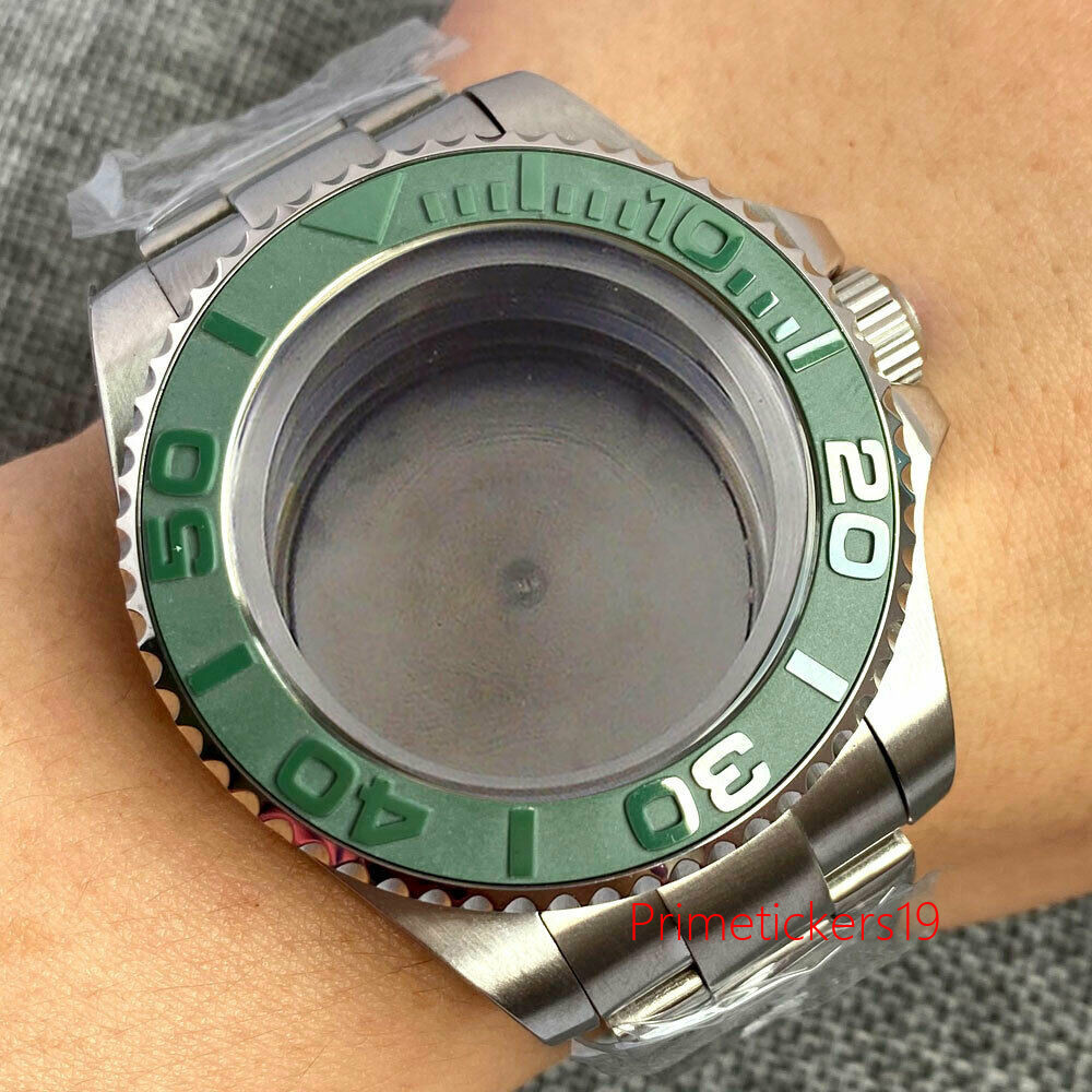 43mm Watch Case Steel Band Fit NH35 NH36 ETA2836 PT5000 Miyota82 Screwdown Crown