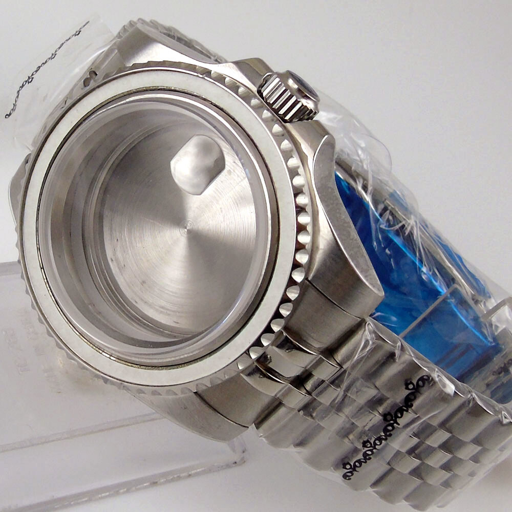 40MM SUB Men Watch for NH35A NH34 ETA 2824 Oyster/Jubilee Sapphire Screw Crown