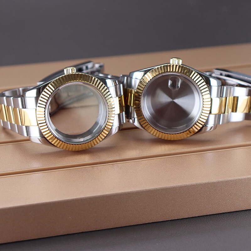 36mm/40mm Diver Swim Watch Case strap Convex convex groove bezel Sapphire Glass