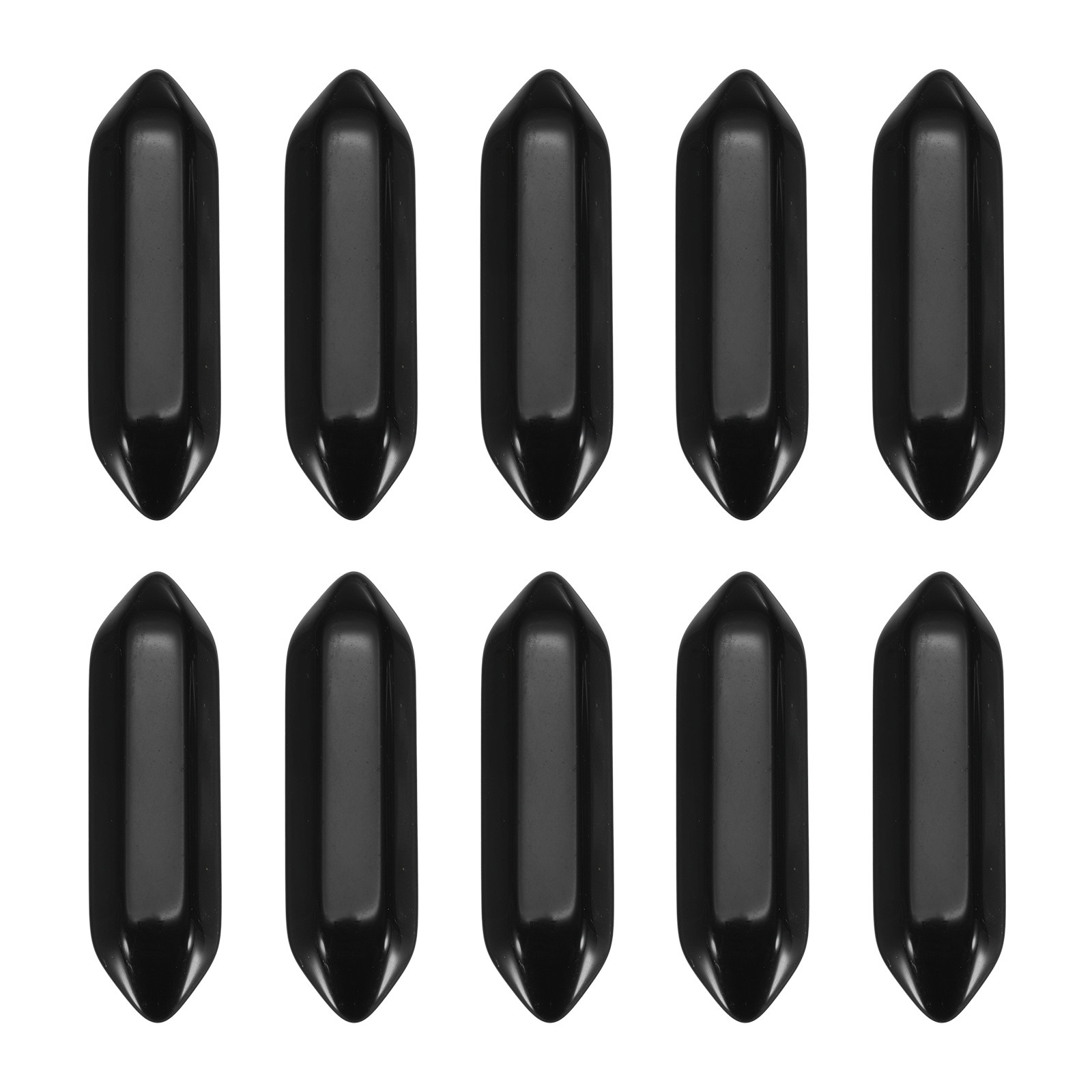 10 Pack Black Agate Quartz Crystals, Polished Crystals Bulk