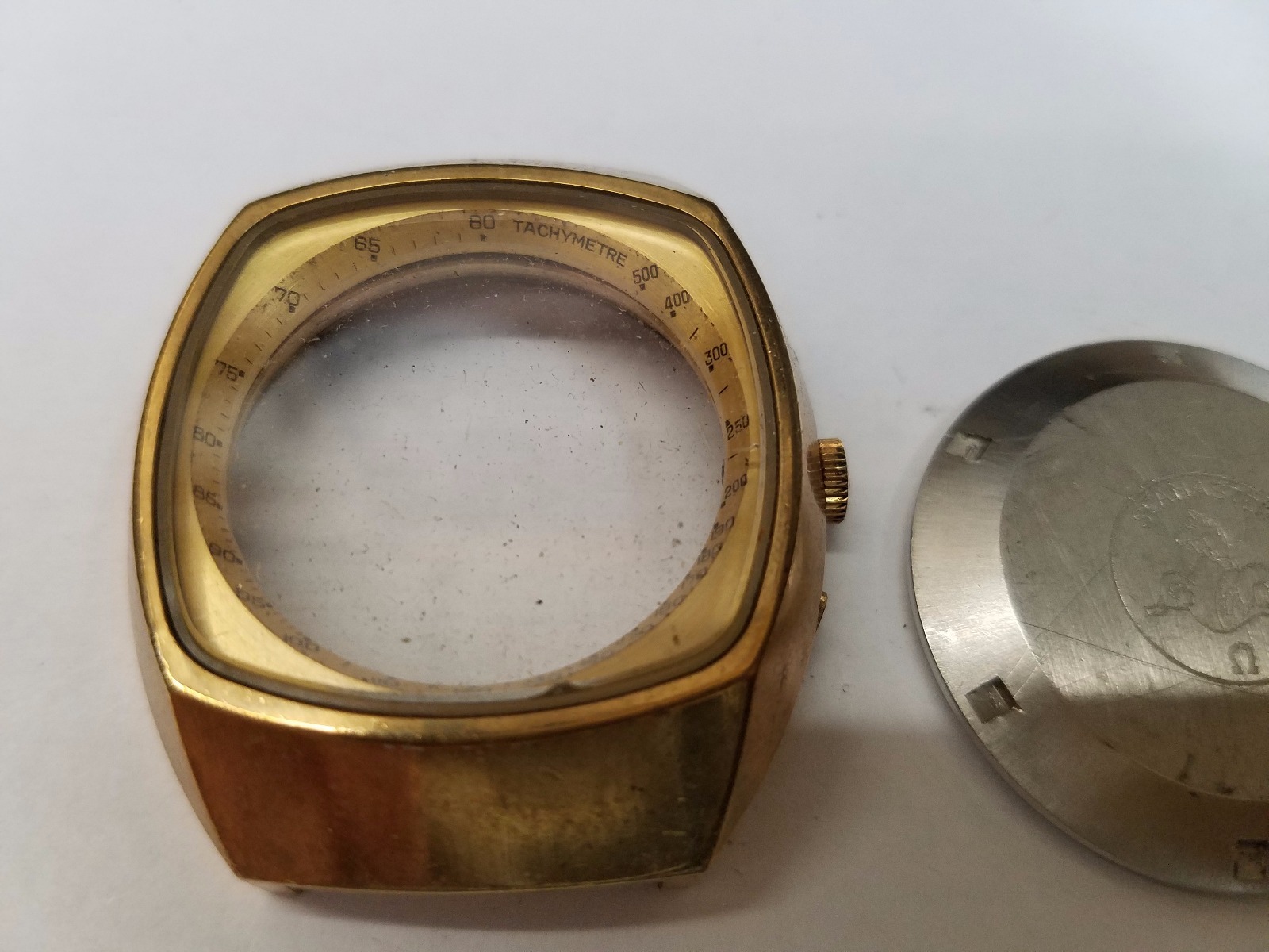 Omega Gold Plated case with Crown & Crystal Ref. 176.005