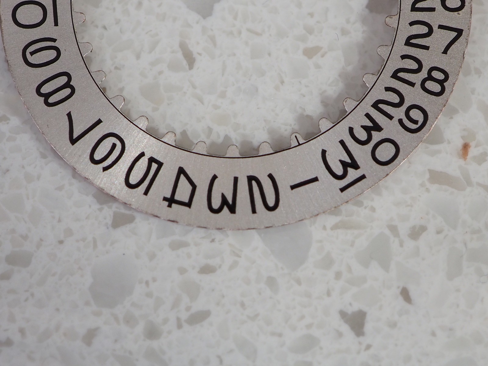 Genuine Rolex Silver Date Disc/Wheel Open 6/9 Flat 3 fits Submariner 1680 c.1575