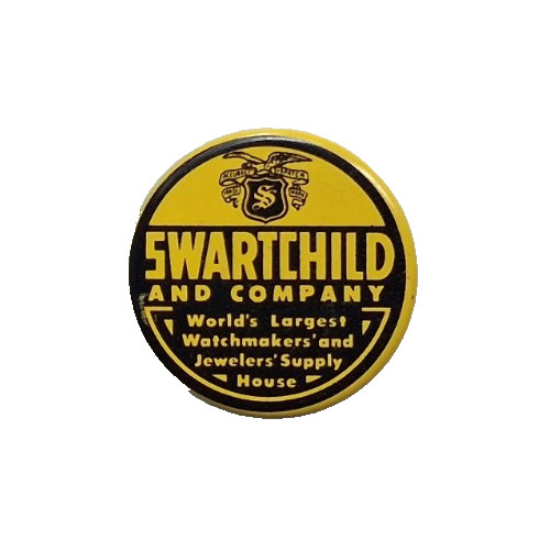 Swartchild & Company Watch Parts Tin Advertising litho 25MM