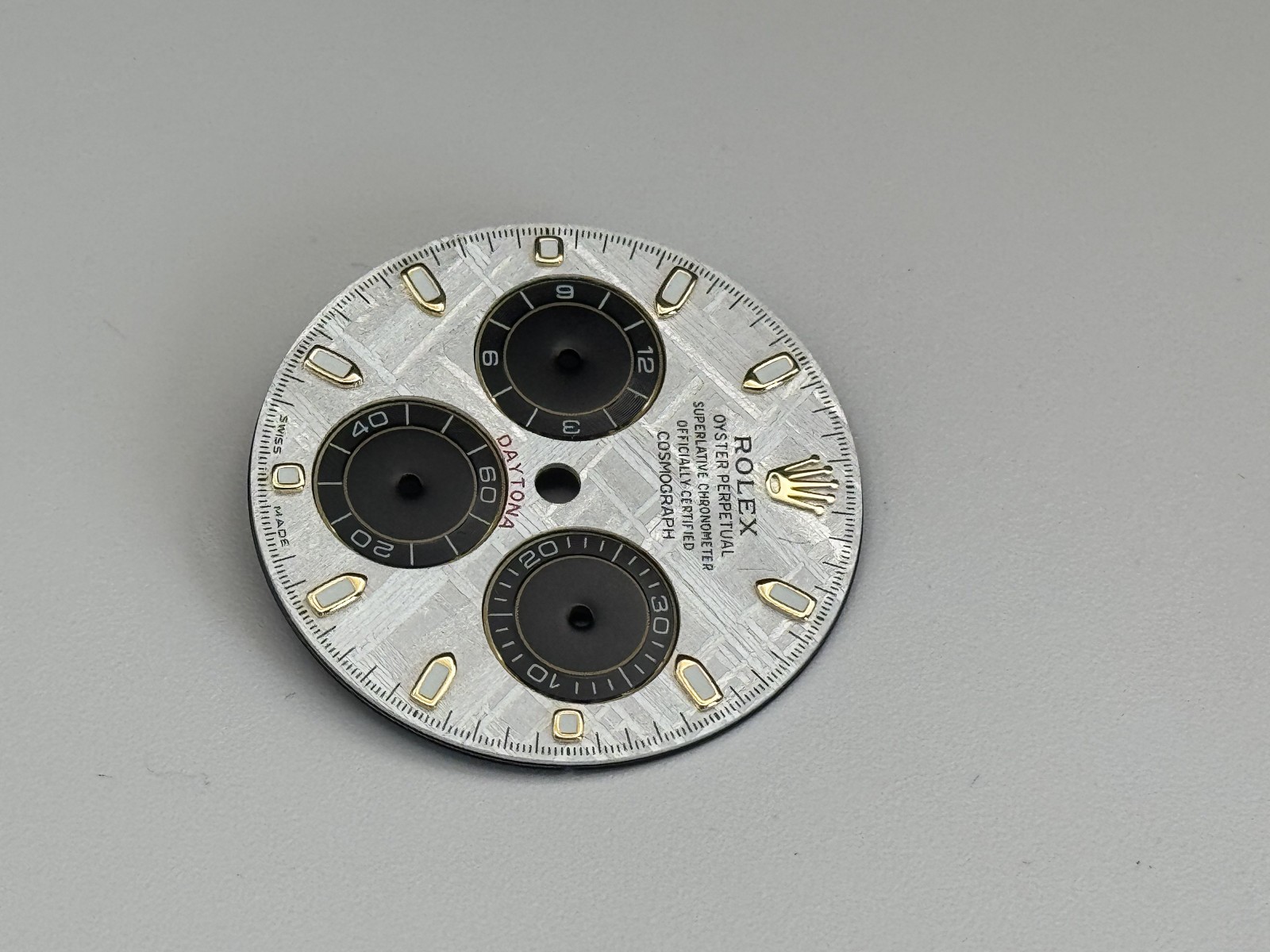 Rolex Daytona 116520 116500 Genuine Meteorite Dial – Yellow Gold Markers –Gibeon