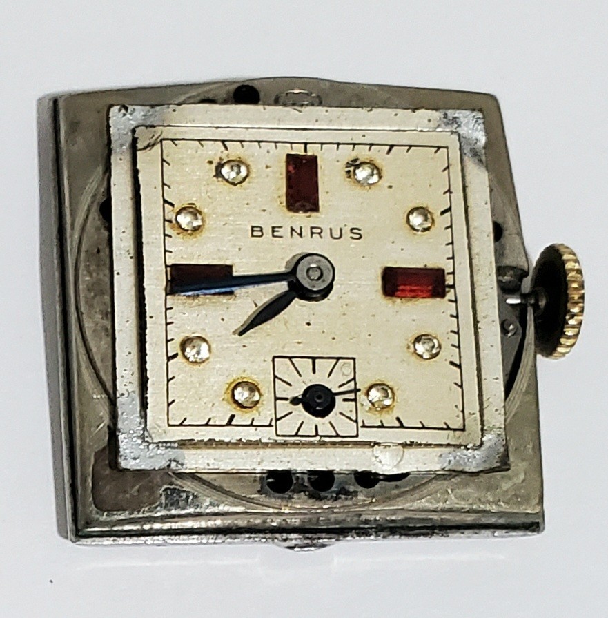 Benrus 15 Jewels Mens Watch Movement for Parts