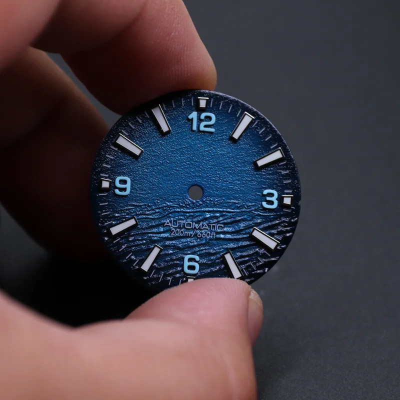 28.5mm Diving Watch Dial Face C3 BGW9 Luminous For NH35 SKX007 3 3.8 Crown Mods