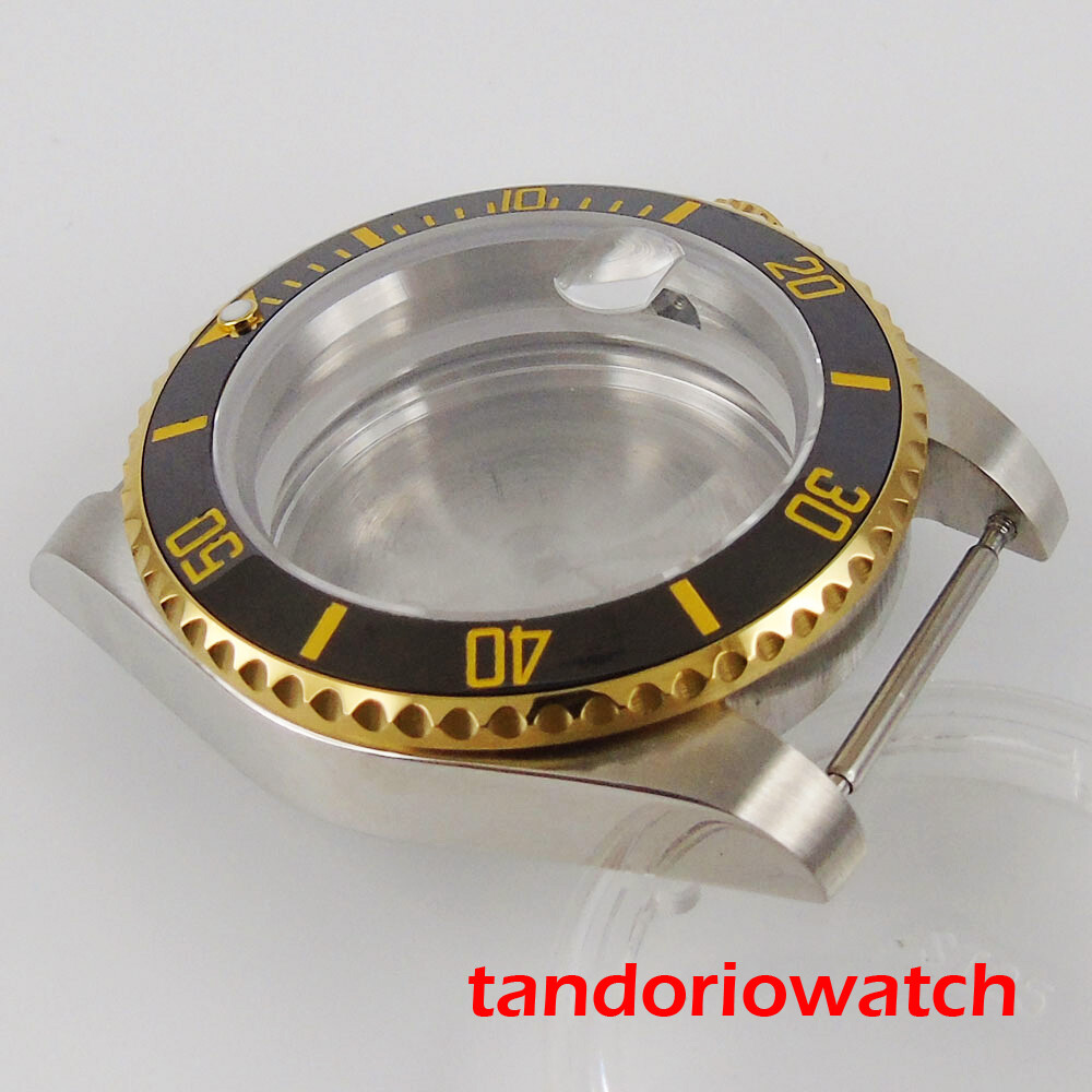 40mm 316L Stainless Steel Watch case Sapphire Glass fit NH35 ETA 2824 movement