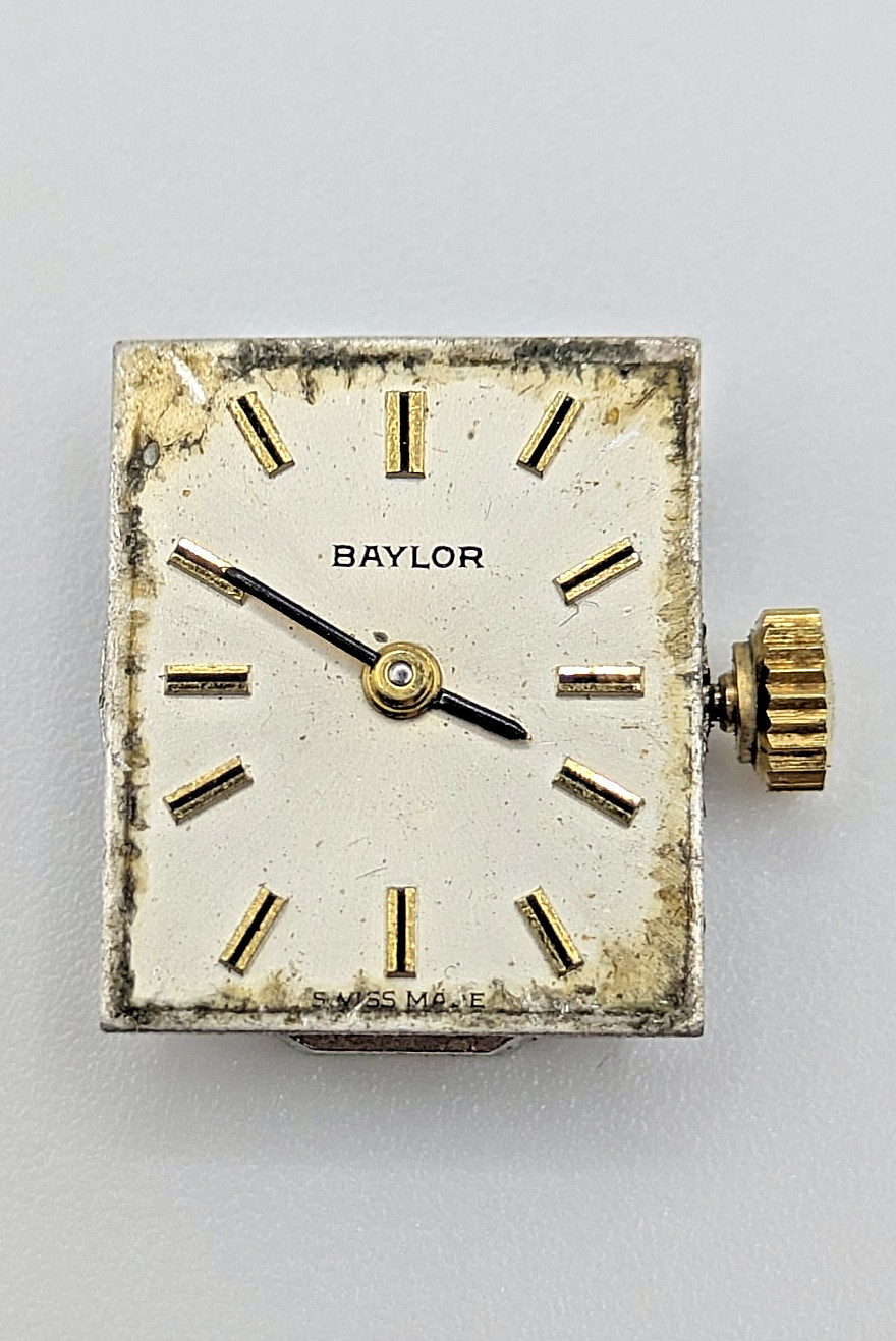 AS 1977-2 Baylor Manual Wind Watch Movement 17 Jewels 15.8mm Untested
