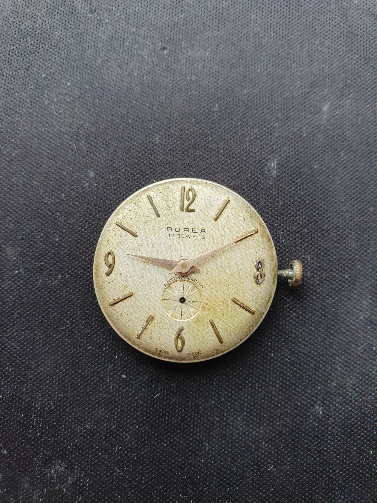 Vintage Borea 17 Jewels Swiss Made Antimagnetic Watch Mechanism