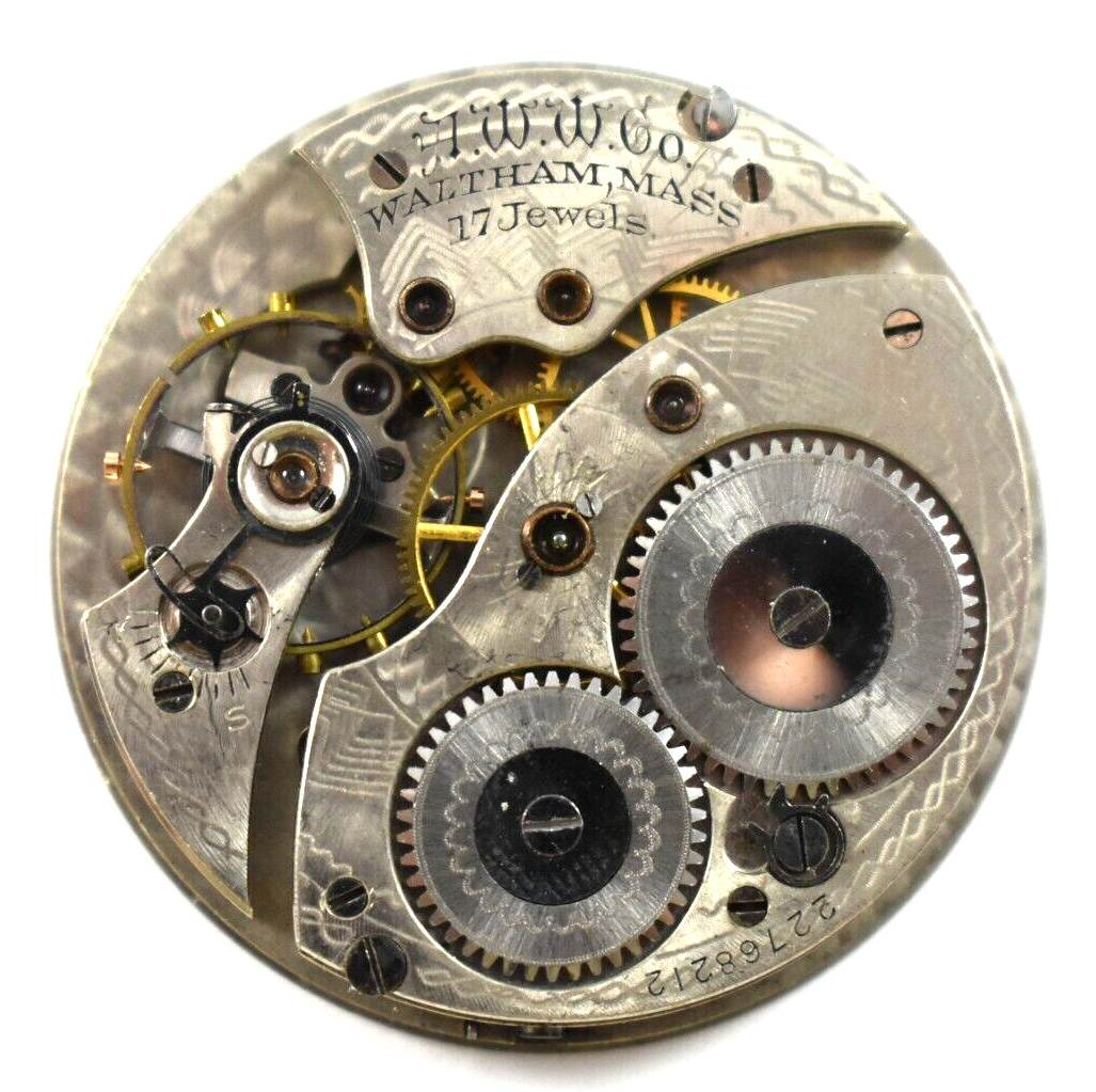 Vintage Waltham Grade 225 12s 17J OF Pocket Watch Movement lot.qk