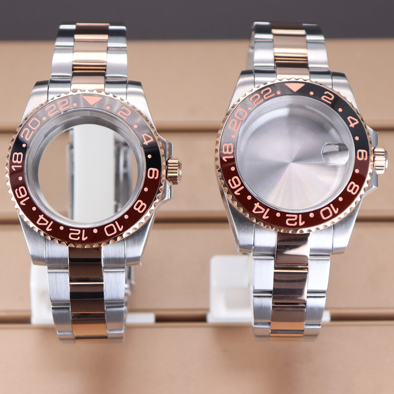 40mm Watch Cases Strap parts GMT Sapphire For Seiko Nh35/36 Movement 28.5mm Dial