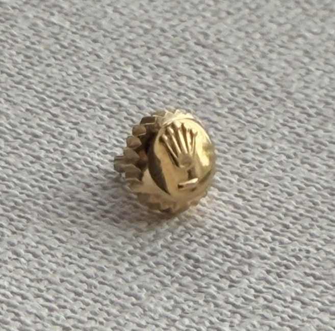 Genuine Rolex 241 24-603-8 Yellow Gold Crown 6mm